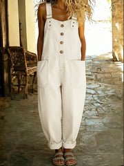 Women's Casual Denim Jumpsuit With Adjustable Buckle