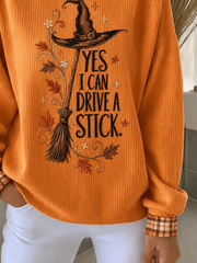 Casual Text Letters Crew Neck Long Sleeve Sweatshirt