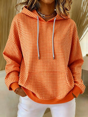 Women's Casual Retro Plaid Hoodie