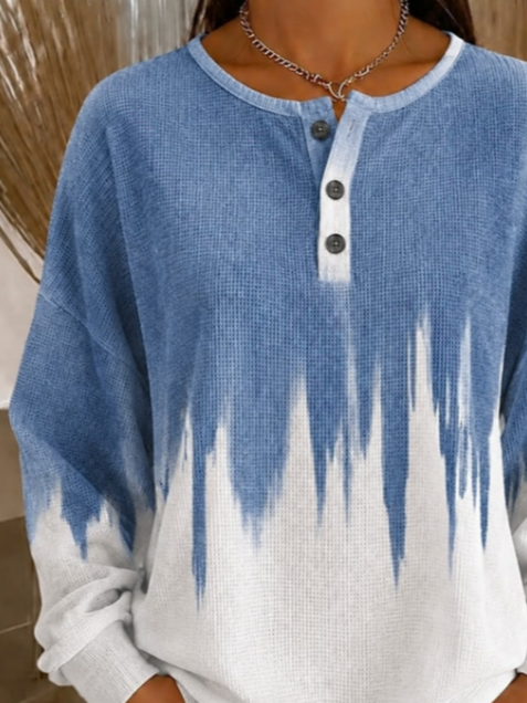 Casual Abstract Crew Neck Long Sleeve Sweatshirt