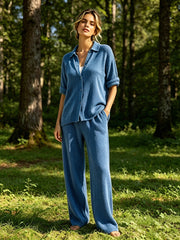 Women's Waffle Casual Two-Piece Set