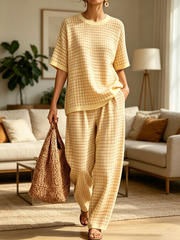 Women's Waffle Casual Two-Piece Set