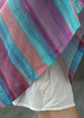 Style Striped Retro Patchwork A Line Skirts Ramie