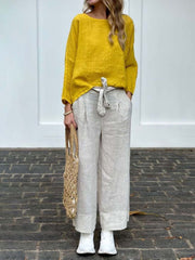 Women's Linen And Cotton Suit