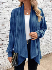 Women's Autumn and Winter Long Sleeve Solid Color Cardigan Jacket