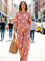 Women's Waffle Casual Two-Piece Set