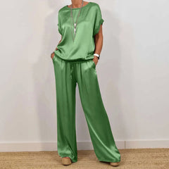 Women's Two-piece Silk Blend Fabric Sets