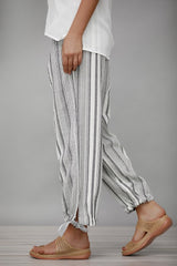 Casual Cotton Striped Pants