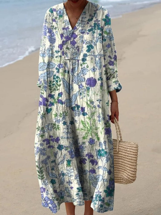 Women's Spring Floral Art Print Dress