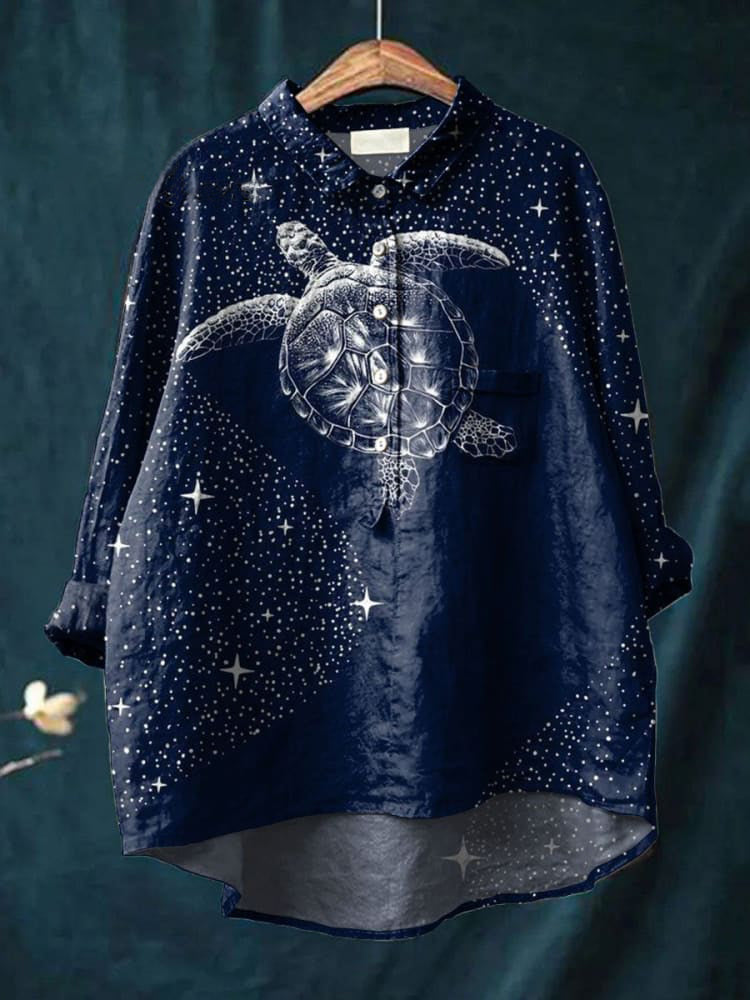 Retro Mystical Star Ocean Turtle T-shirt