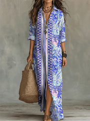 Women's Flower Pattern-printed Casual Long Dress