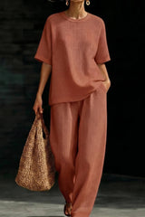 Women's Waffle Casual Two-Piece Set