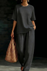 Women's Waffle Casual Two-Piece Set