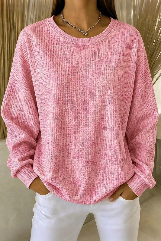 Casual Crew Neck Ombre Sweatshirt