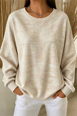 Casual Crew Neck Ombre Sweatshirt