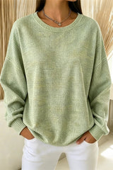 Casual Crew Neck Ombre Sweatshirt