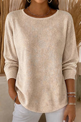 Women's Casual Ombre Crew Neck Long Sleeve Sweatshirt