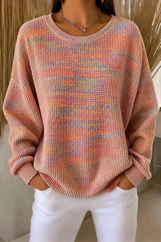 Women Casual Abstract Crew Neck Long Sleeve Sweatshirt