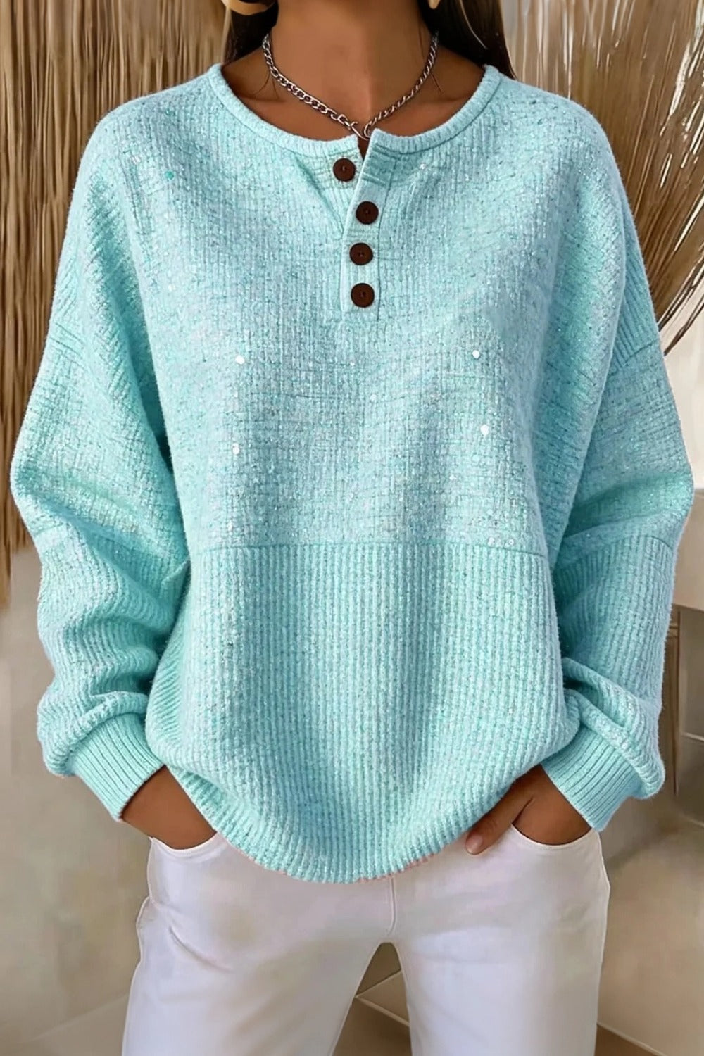 Women Casual Abstract Crew Neck Long Sleeve Sweatshirt