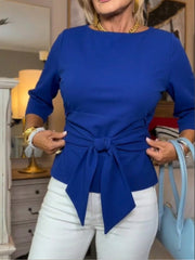 Casual Tie-up Cotton T-shirt