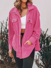 Women's Fashion Long Sleeve Single Breasted Cardigan Woolen Jacket