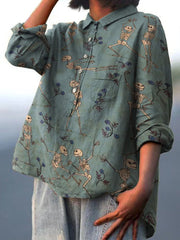 Decorative Pattern of Skeletons Dancing Pas De Deux Casual Cotton And Linen Shirt