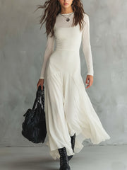 Elegant Mesh Sheer Multi-layered Stretch Maxi Dress