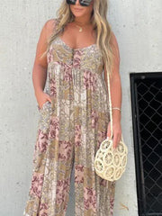 High Waist Printed Jumpsuit