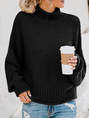 Turtleneck Casual Yarn/Wool Yarn Sweater