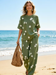 Women's Waffle Casual Two-Piece Set