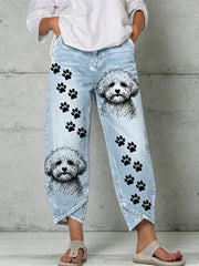 Women's Animal Art Print Trousers