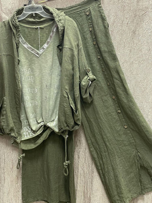 Solid Color Zipper Hooded Long Sleeves Two Piece Suit
